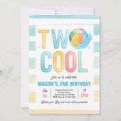 2プクールールパーティービーチ2nd誕生日パーティー 招待状 (正面)