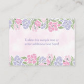 2ベビーシャワーのための茶はブックカードを持って来ます エンクロージャーカード (裏面)