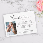 2ベビーシンプル写真エレガントスクリプ感謝していトユー ノートカード