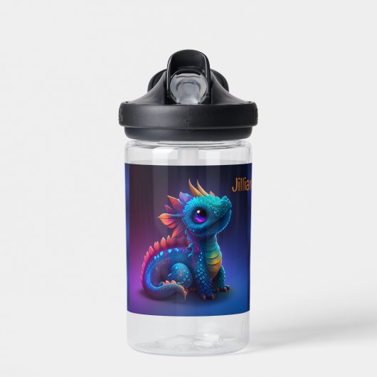 2ベビードラゴンかわいい子の名前を追加 ウォーターボトル (正面)