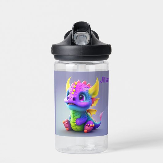 2ベビードラゴンかわいい子の名前を追加 ウォーターボトル (正面)