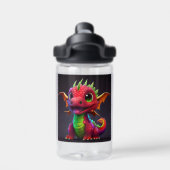 2ベビードラゴンかわいい子の名前を追加 ウォーターボトル (背面)