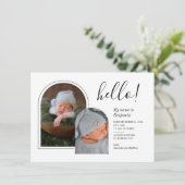 2ベビー写真手書き出産発表 (スタンド正面)