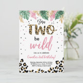 2ベ生まれイルド誕生日レオパード招待状 招待状 (スタンド正面)