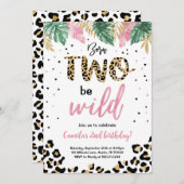 2ベ生まれイルド誕生日レオパード招待状 招待状 (正面/裏面)