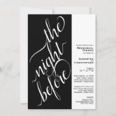 2ペイミニマルンのリハ結婚ーサルディナーブラック 招待状 (正面)