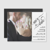 2ペインフォトウェディング日付の磁気カードを保存 (正面/裏面)