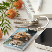 2ペットパーソナライズされたフォト名愛犬家Keepsake キーホルダー (正面右)