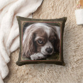 2ペットフォトキープサク、金ゴールド/紫ヴィンテージフレーム –  クッション (ブランケット)