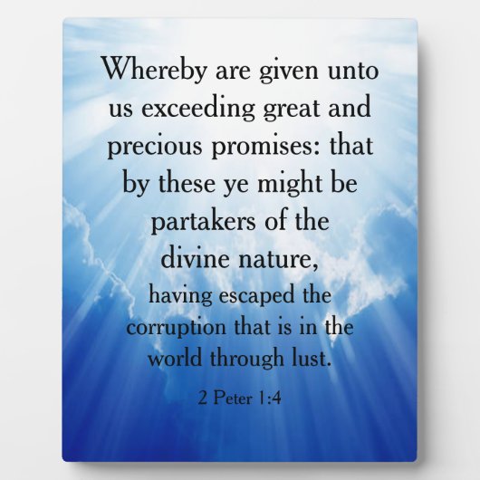 2ペテロ1:4 フォトプラーク (正面)