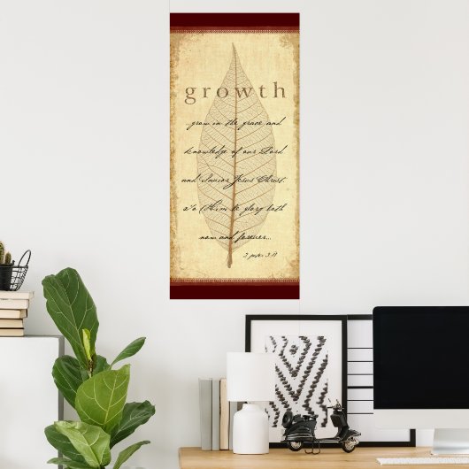 2ペテロ3:18 ポスター (ホームオフィス)