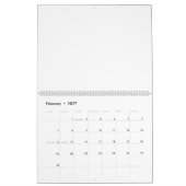 2ページのLargeCalendar、白の予定表 カレンダー (2月 2027)