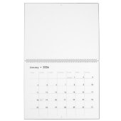 2ページのLargeCalendar、白の予定表 カレンダー (1月 2026)