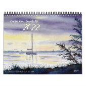2ページファインアートカレンダー、沿岸シーン カレンダー (カバー)