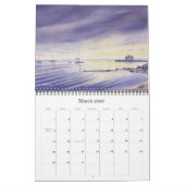 2ページファインアートカレンダー、沿岸シーン カレンダー (3月 2026)