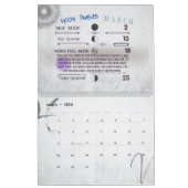 2ページ大カレンダー、月相 カレンダー (3月 2026)