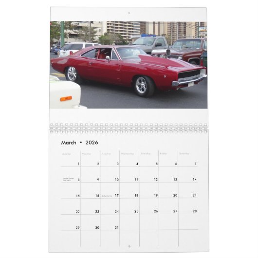 2ページ、媒体、白いカレンダーのプロ通りのごまかし カレンダー (3月 2026)