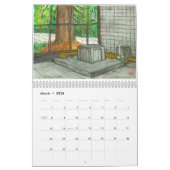 2ページ、媒体、白いカレンダー カレンダー (3月 2026)