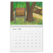 2ページ、媒体、白いカレンダー カレンダー (1月 2026)