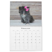 2ページMediumCalendar、白 カレンダー (2月 2026)