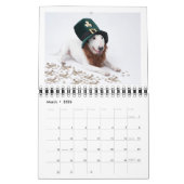 2ページMediumCalendar、白 カレンダー (3月 2026)