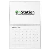 2ページMediumCalendar、白 カレンダー (2月 2026)