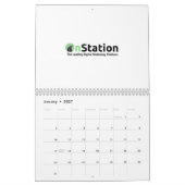 2ページMediumCalendar、白 カレンダー (1月 2027)