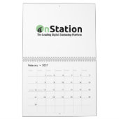 2ページMediumCalendar、白 カレンダー (2月 2027)