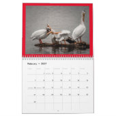 2ページMediumCalendar、白 カレンダー (2月 2027)