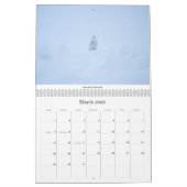 2ページMediumCalendar、白 カレンダー (3月 2026)