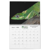 2ページMediumCalendar、白 カレンダー (3月 2026)