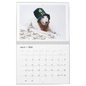 2ページMediumCalendar、白 カレンダー (3月 2026)