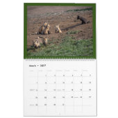 2ページMediumCalendar、白 カレンダー (3月 2027)
