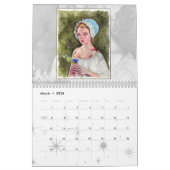 2ページMediumCalendar、白 カレンダー (3月 2026)