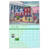 2ページMediumCalendar、白 カレンダー (3月 2026)