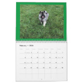 2ページMediumCalendar、白 カレンダー (2月 2026)