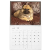 2ページMediumCalendar、白 カレンダー (3月 2027)