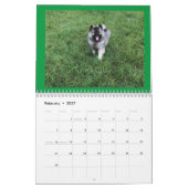 2ページMediumCalendar、白 カレンダー (2月 2027)