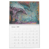 2ページMediumCalendar、白 カレンダー (1月 2027)