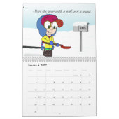 2ページMediumCalendar、白 カレンダー (1月 2027)