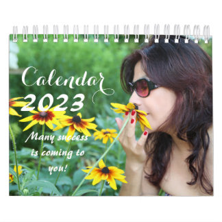 2ページSmallCalendar、白/ 12写真と12フレーズ カレンダー
