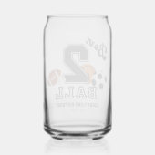 2ボール生まれスポートテーマ少年2nd誕生日の好意 ガラス缶 (裏面)