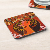 2ポニーテイルアートのキリン コースター (左側)