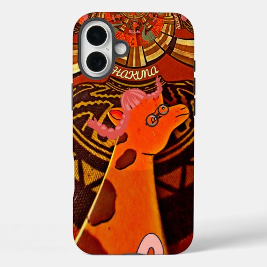 2ポニーテイルアートのキリン Case-Mate iPhoneケース (裏面)