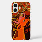 2ポニーテイルアートのキリン Case-Mate iPhoneケース (裏面)