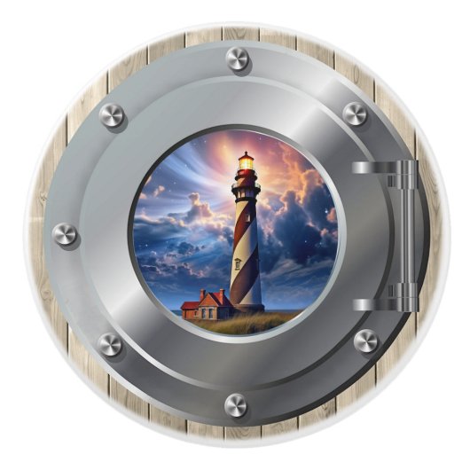 2ポルトホール航海のドローワノブの改訂 セラミックノブ (正面)