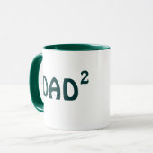 2マグのパパ: 平方される第2パワーパパへのパパ マグカップ (正面左)