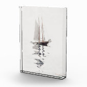 2マストのスクーナー船とドリーバイウィンスローホーマー フォトブロック (右)