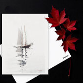 2マストのスクーナー船とドリーバイウィンスローホーマー ポストカード