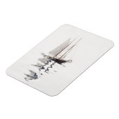 2マストのスクーナー船とドリーバイウィンスローホーマー マグネット (左側)